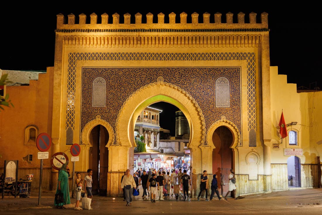 Bab Bou Jeloud, la Porte Bleue, entrée occidentale de la médina de Fès